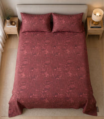 Maroon Drift - Bedsheet set