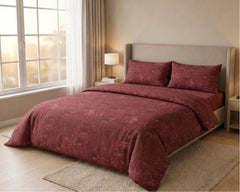 Maroon Drift - Bedsheet set