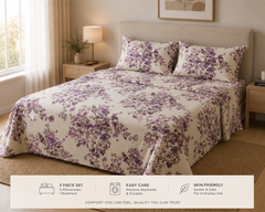 Plum Wisteria - Bedsheet set