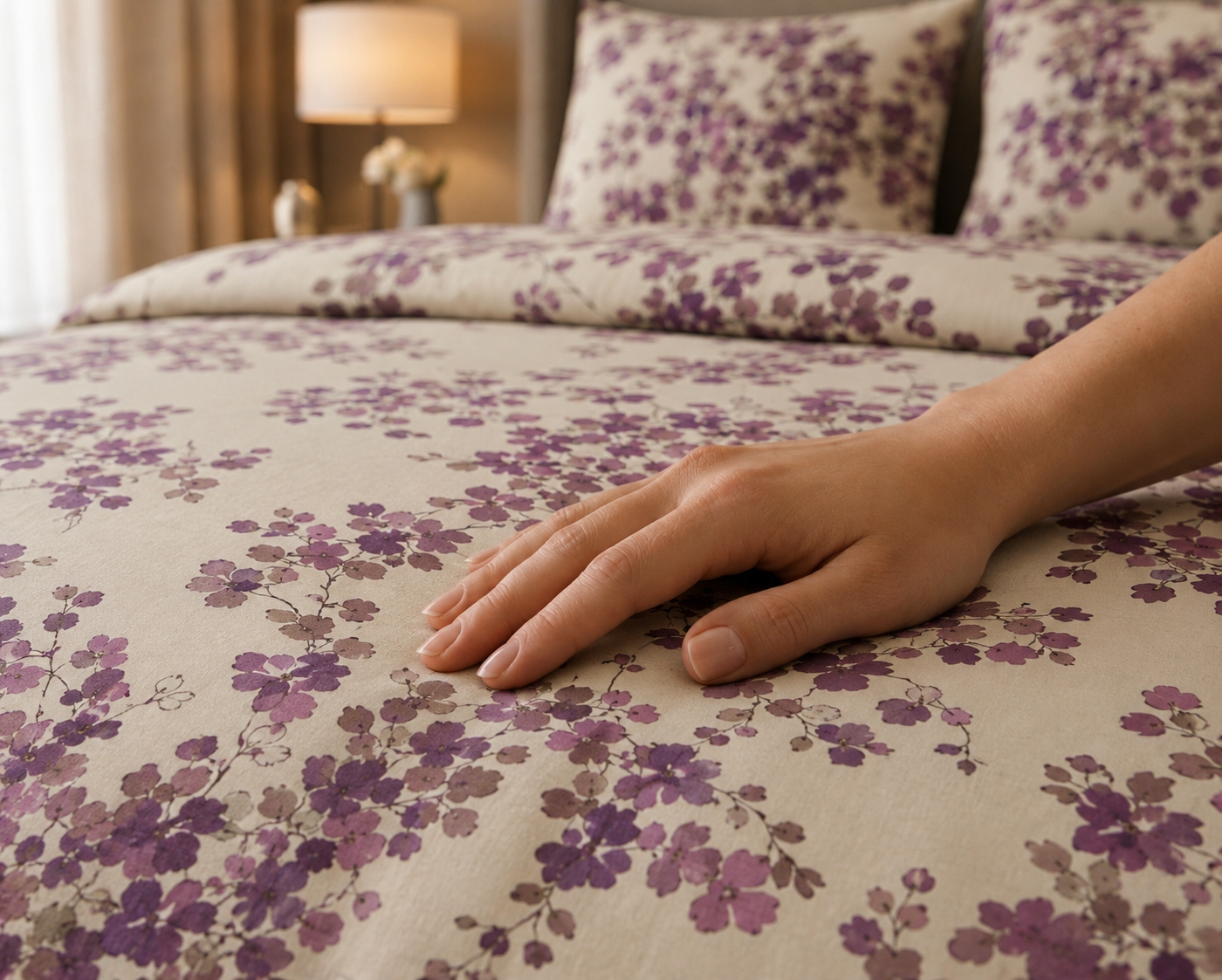 Plum Wisteria - Bedsheet set