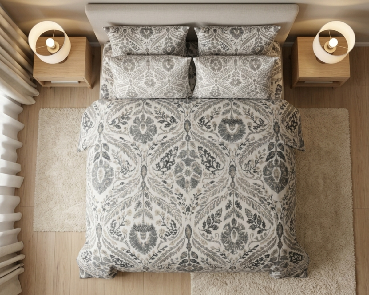Stone Damask Bedsheet Set