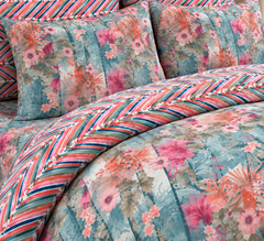 Tropicana Bloom Sky Duvet Set