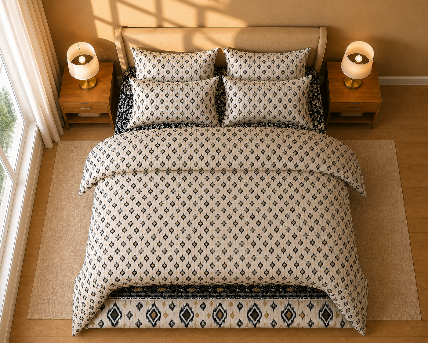 Onyx Ikat Duvet Set